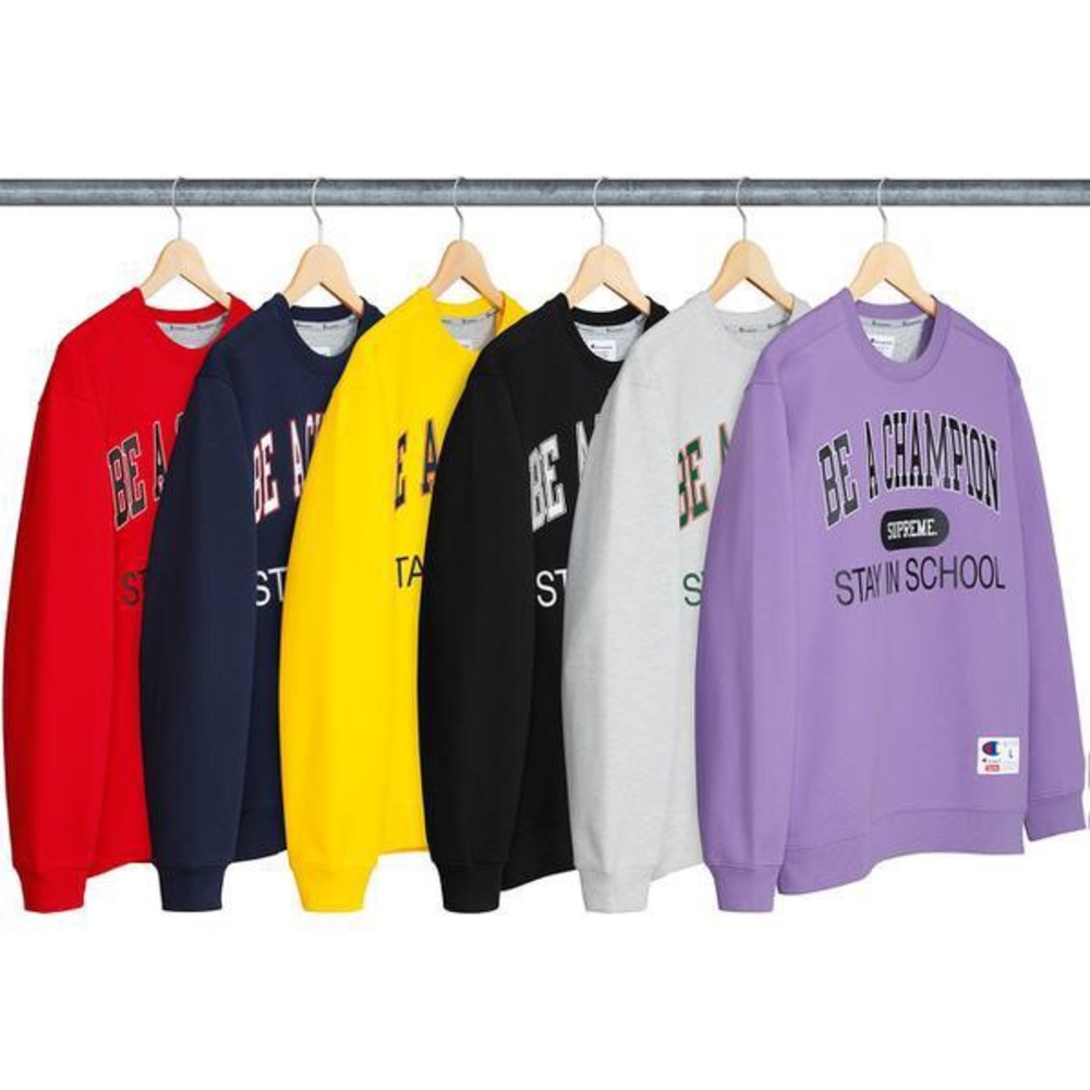 Supreme Champion Stay In School Crewneck Purple
